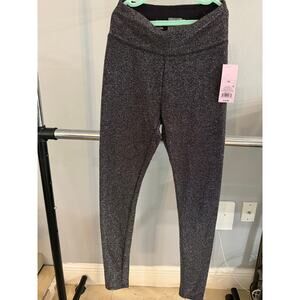 Wild fable M Black & Silver Metallic Leggings NWT Stretchy Pull On. Size XS